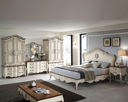 엘라젠 아이보리 침실가구 풀 패키지 WSC-1001