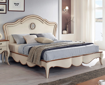 엘라젠 1750 아이보리 퀸 침대 WSC-1006