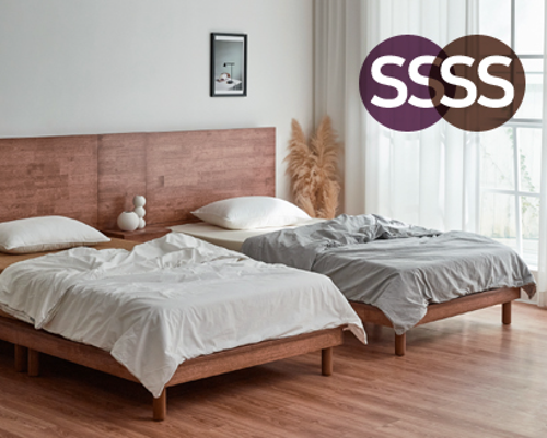 [100% 원목제작] 2780 다리형 LED 조명 슈퍼싱글침대 ATC-1001