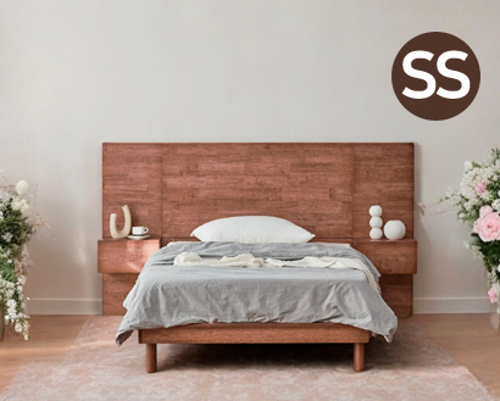 [100% 원목제작] 1960 다리형 LED 조명 슈퍼싱글침대 ATC-1002