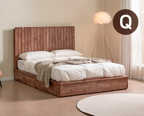 [100% 원목제작] 1600 수납형 퀸 침대 ATC-1015