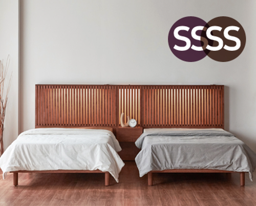 [100% 원목제작] 2780 다리형 LED 조명 슈퍼싱글침대 ATC-1092