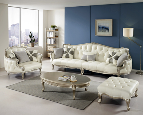 [직영생산 주문제작] 면피 전체 소가죽 1+4+보조+테이블 세트 SFC-7708